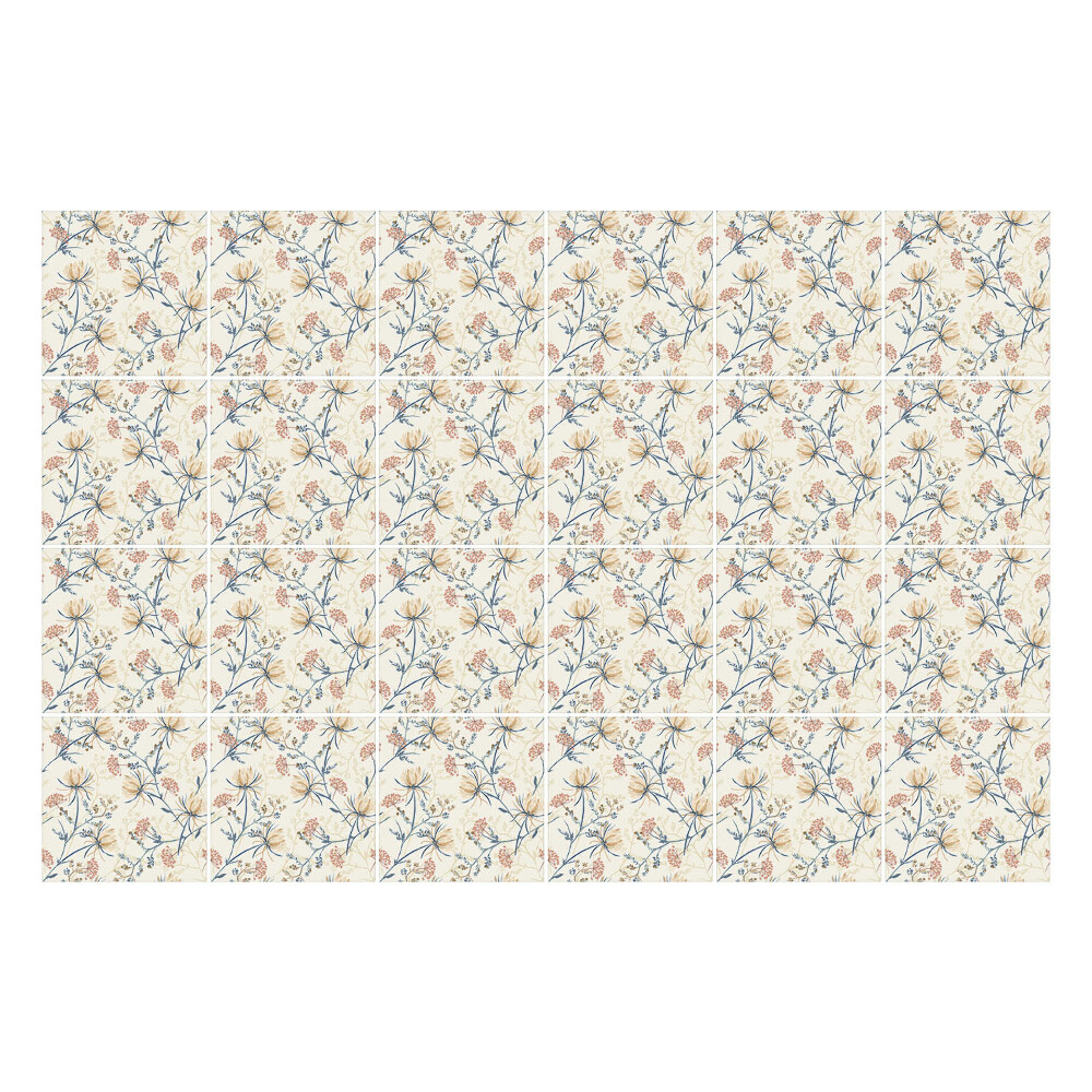 Nálepka na dlaždice Květinový motiv na pozadí