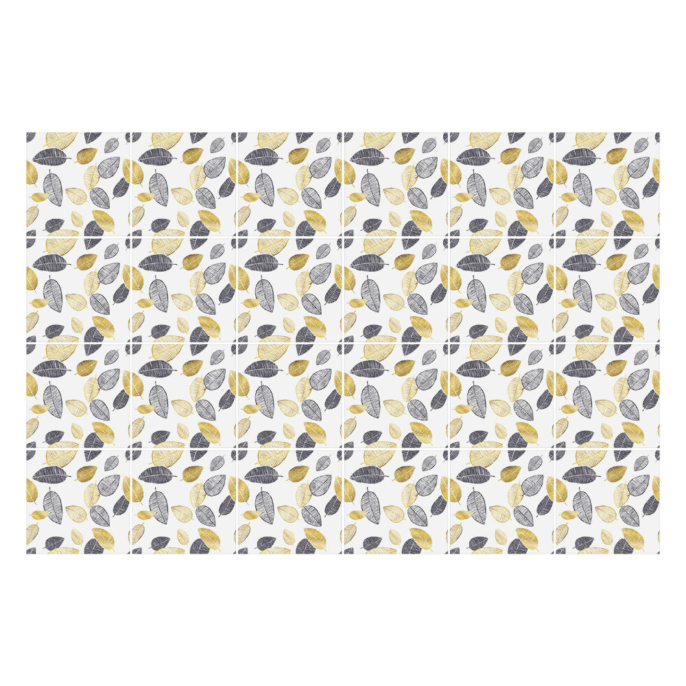 Nálepka na dlaždice Listy v různých tvarech