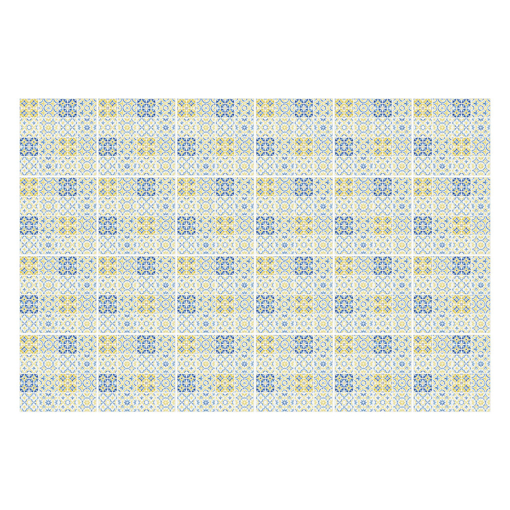 Samolepka na dlaždice Geometrické tvary v mřížce