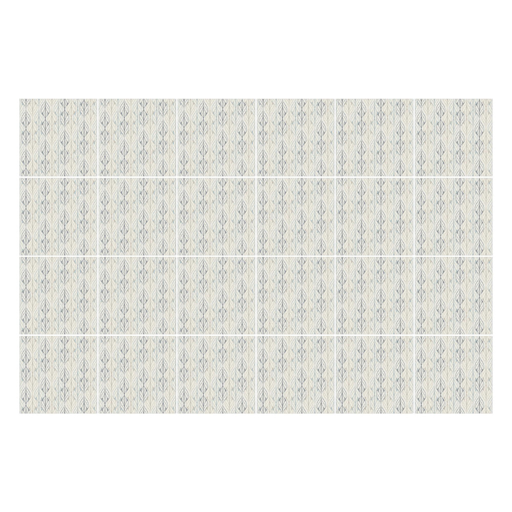 Samolepka na dlaždice Jemné listy v řadách