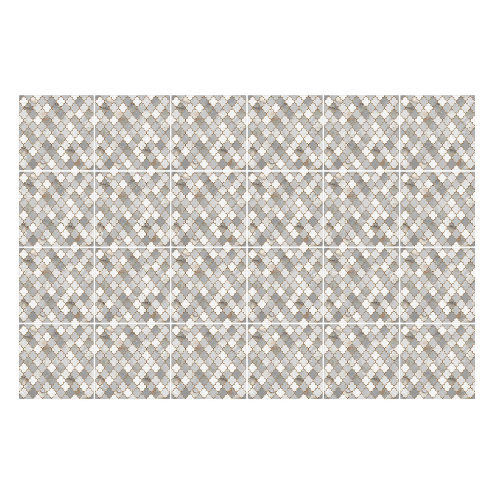 Samolepka na dlaždice Geometrické kosočtverce v mřížce