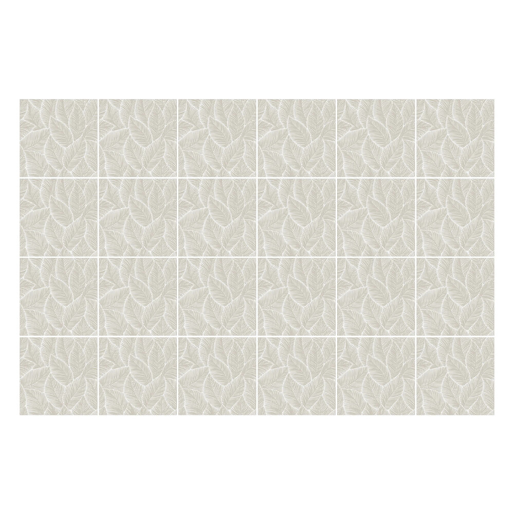 Nálepka na dlaždice Jemné listy v řadě