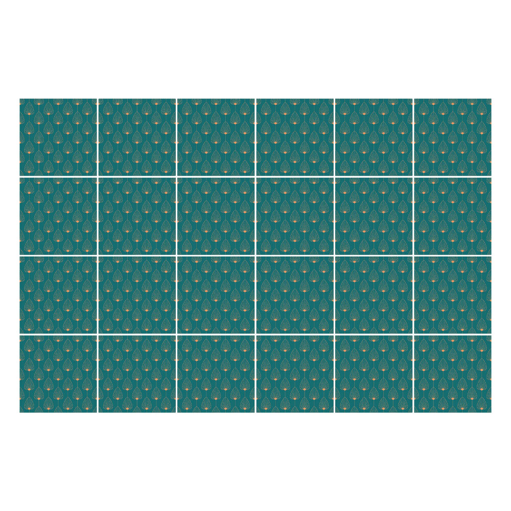 Nálepka na dlaždice Vložení motivu do sítě