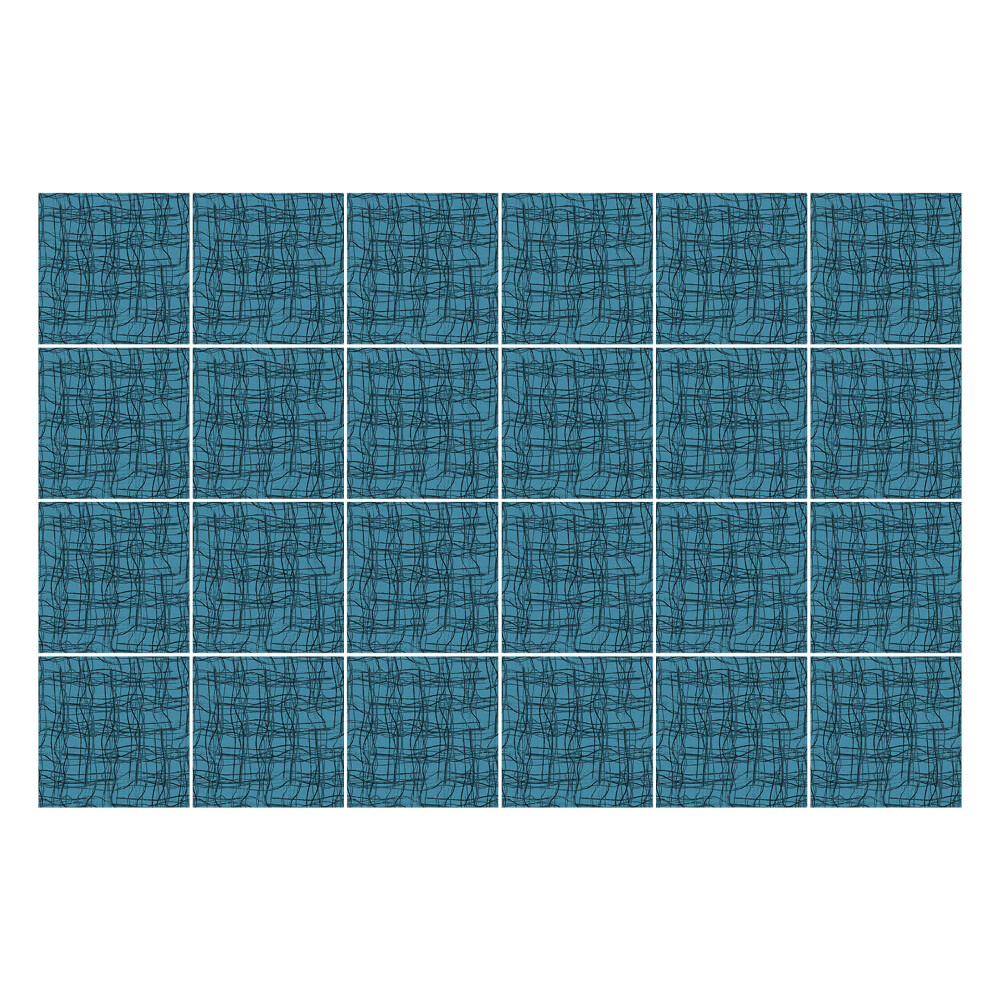 Samolepka na dlaždice Geometrické čáry v mřížce