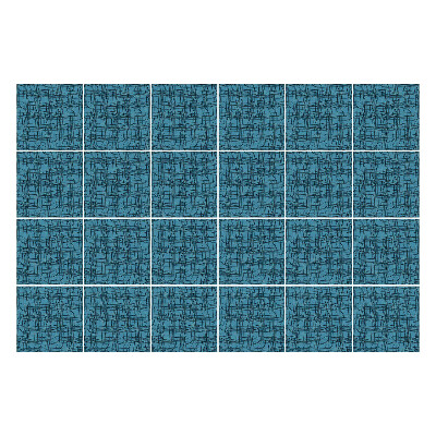 Samolepka na dlaždice Geometrické čáry v mřížce