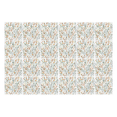 Nálepka na dlaždice Jemné větvičky s květinami