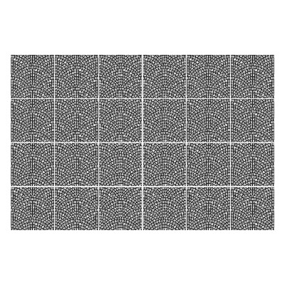 Samolepka na dlaždice Zkřížené oblouky v mřížce