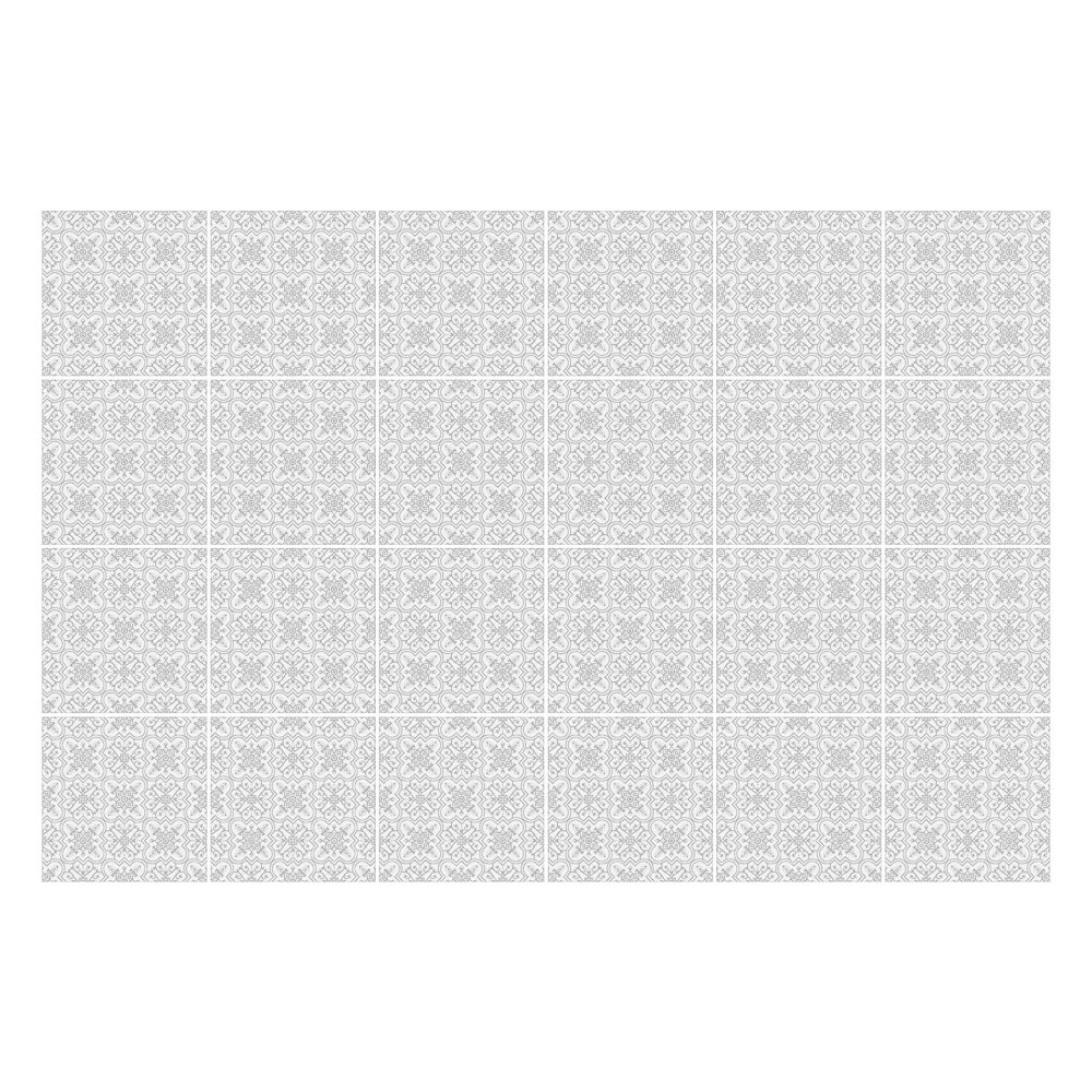 Nálepka na dlaždice Jemný, symetrický motiv