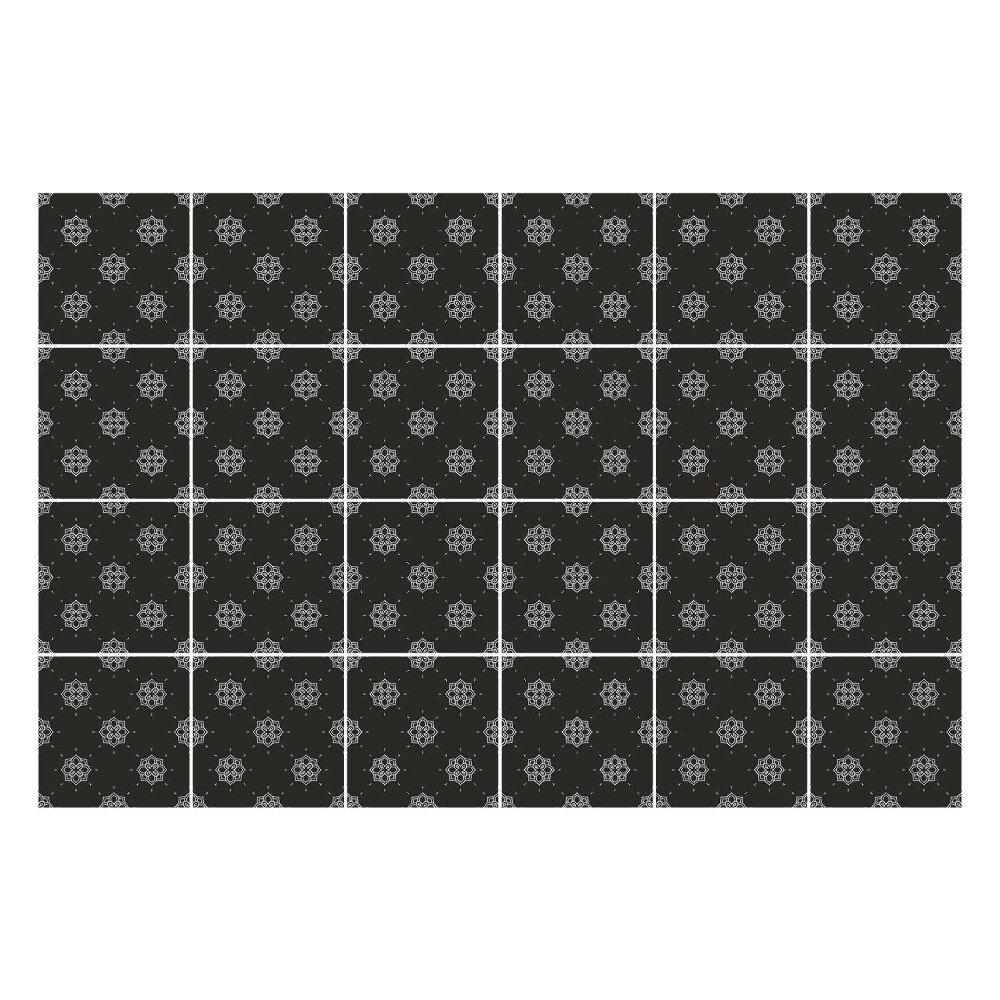 Nálepka na dlaždice Geometrické tvary v mřížce