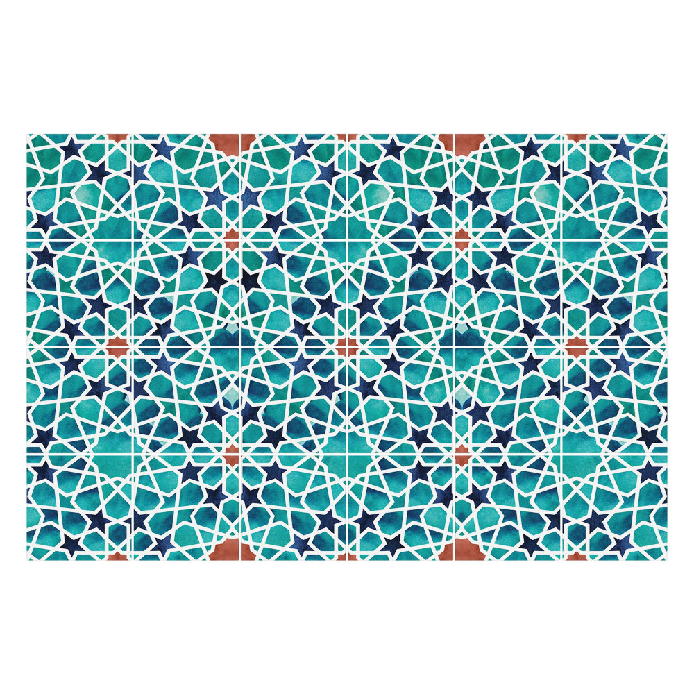 Nálepka na dlaždice Geometrické hvězdy a kosočtverce