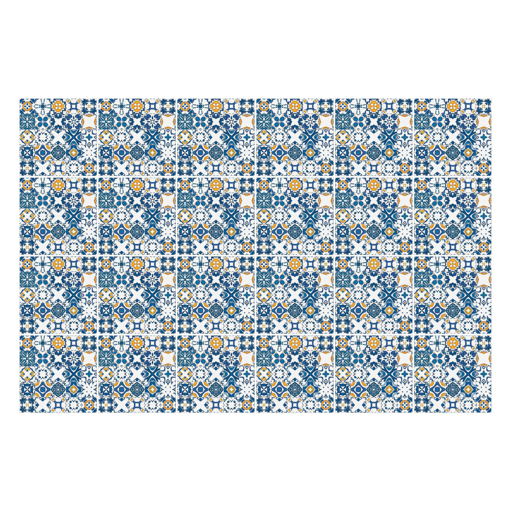 Nálepka na dlaždice Květinové motivy v síťovině