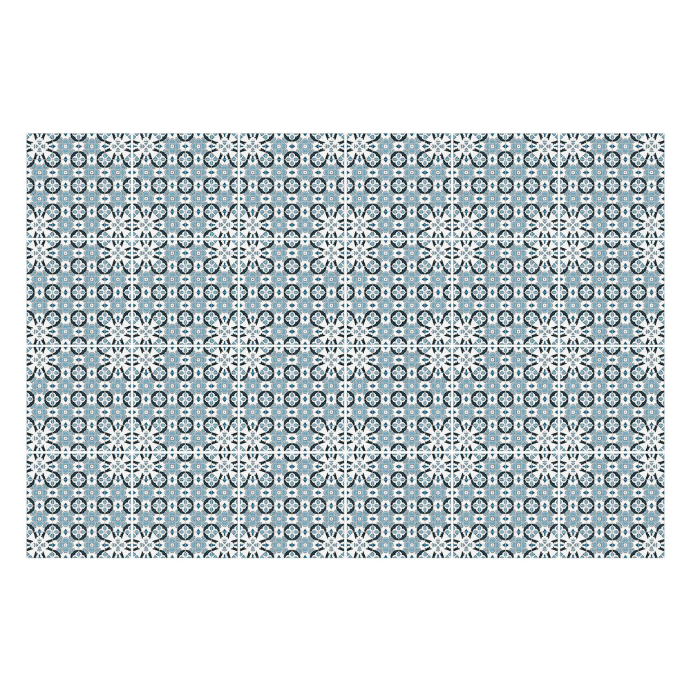 Samolepka na dlaždice Květinový motiv s ornamenty