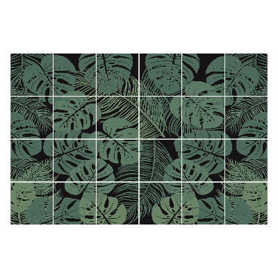 Samolepka na dlaždice Tropické listí v houští