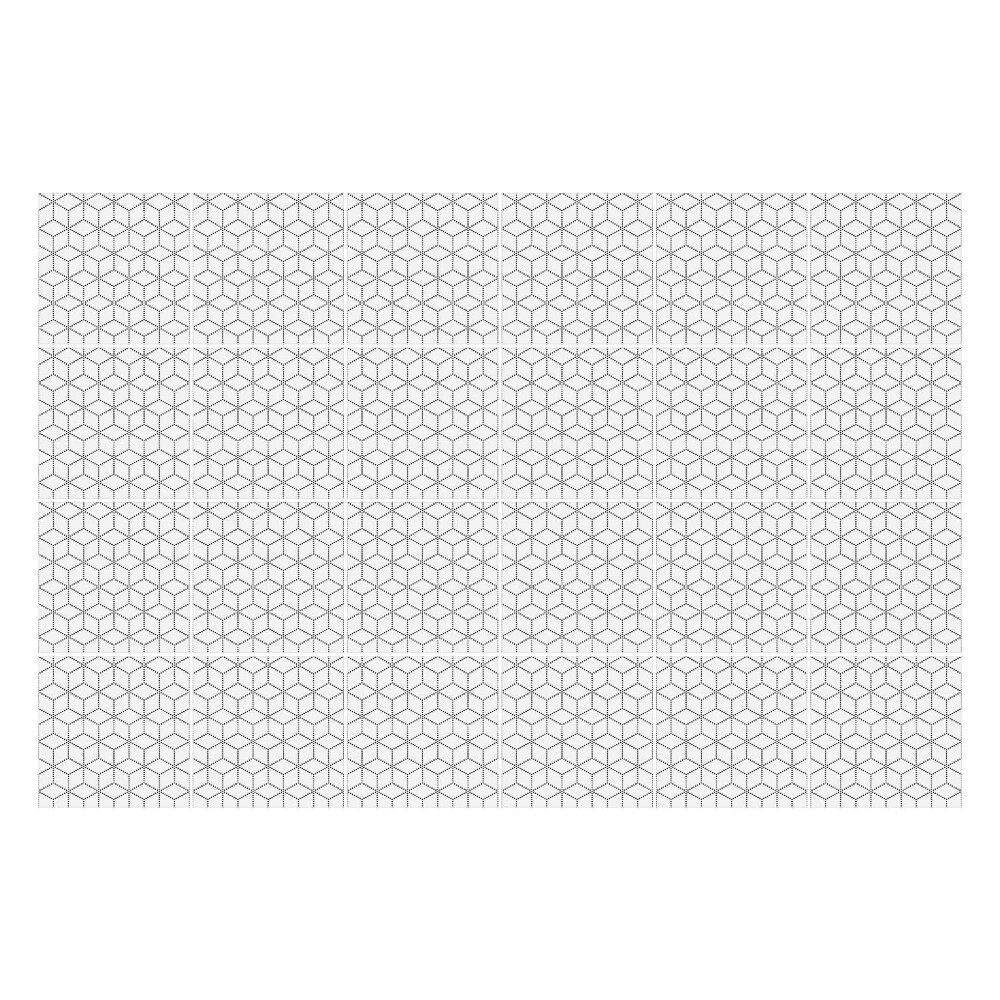 Samolepka na dlaždice Řada šestiúhelníků v mřížce