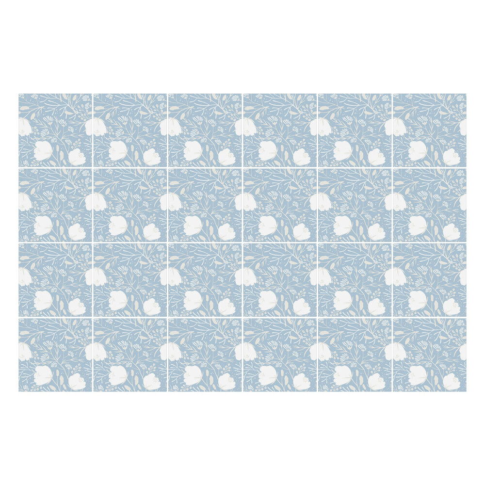 Samolepka na dlaždice Květinový motiv na pozadí