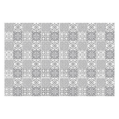 Samolepka na dlaždice Květinové motivy v síťovině