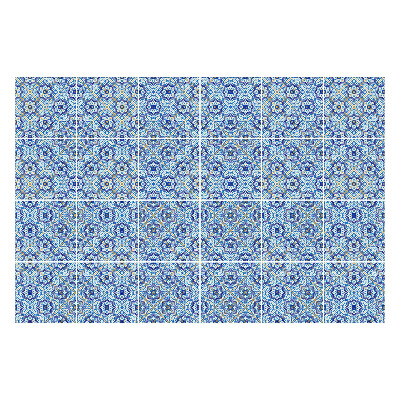 Samolepka na dlaždice Geometrické květinové motivy