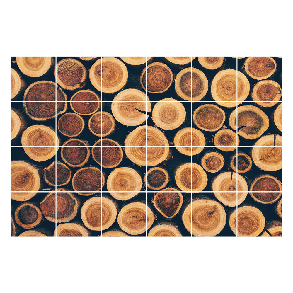 Samolepka na dlaždice Přírodní dřevěná textura