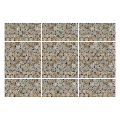 Nálepka na dlaždice Kulaté kmeny stromů