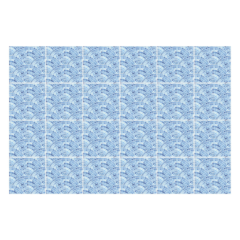 Samolepka na dlaždice Akvarel vlny uspořádání