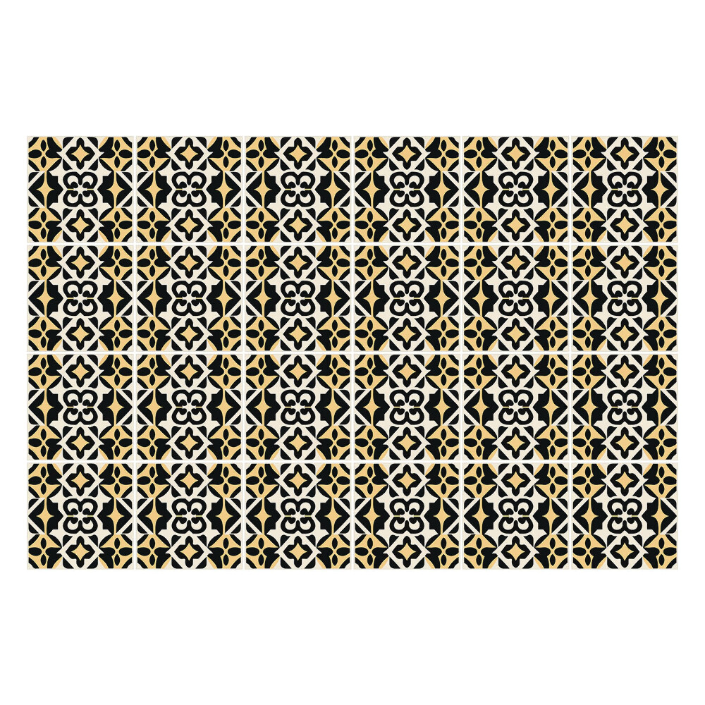 Nálepka na dlaždice Geometrické květinové motivy