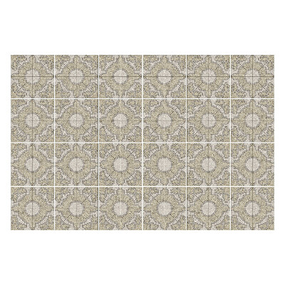 Samolepka na dlaždice Geometrické květinové motivy