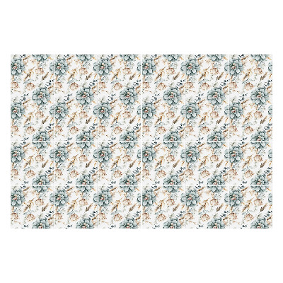 Nálepka na dlaždice Květinový motiv s listy