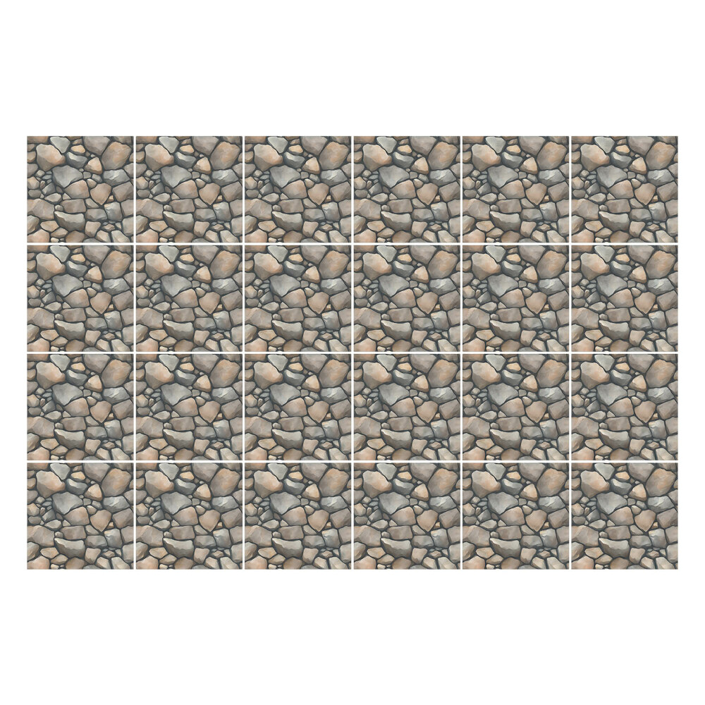 Nálepka na dlaždice Přírodní kameny v aranžmá