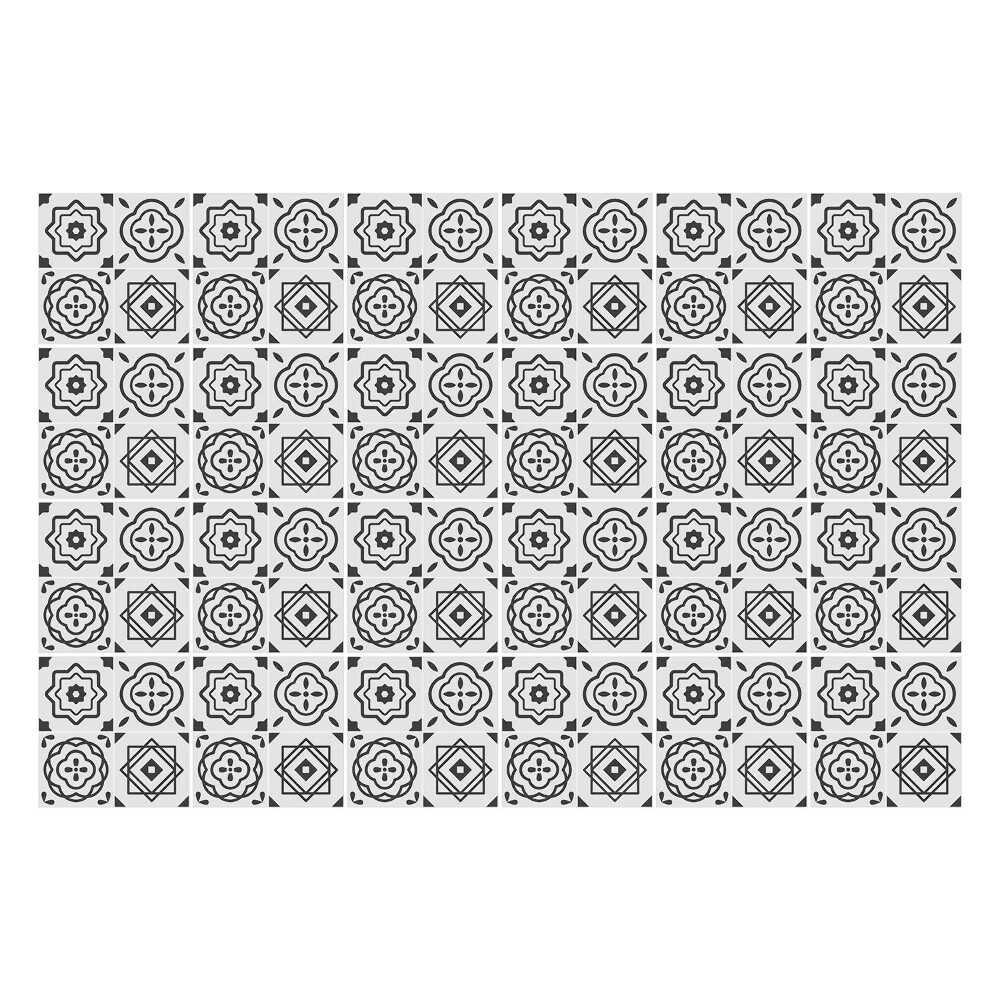 Samolepka na dlaždice Květinové motivy v síťovině