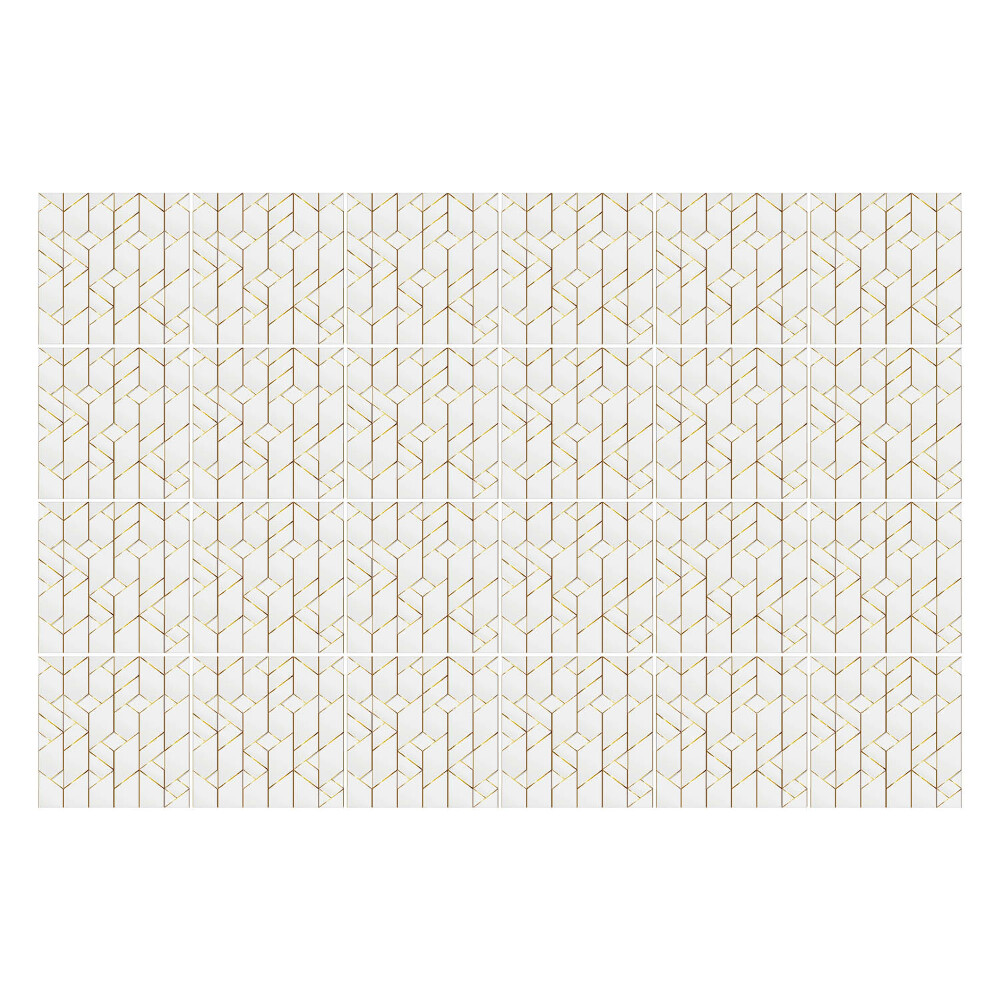 Samolepka na dlaždice Geometrické čáry v mřížce