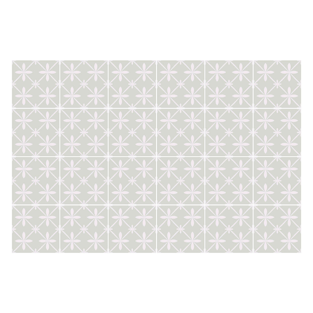 Nálepka na dlaždice Květinový motiv v síťovině