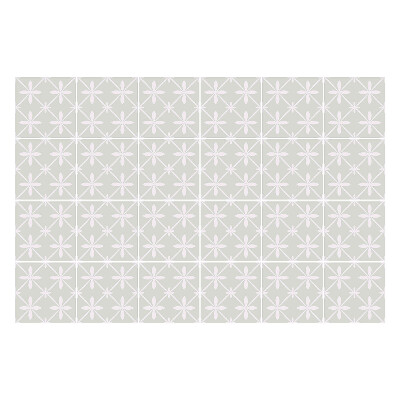 Nálepka na dlaždice Květinový motiv v síťovině