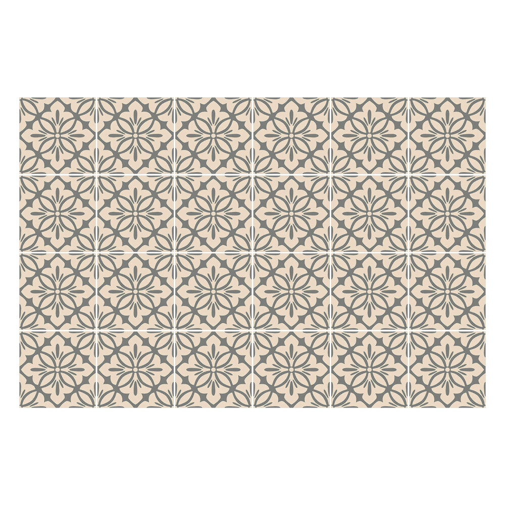 Nálepka na dlaždice Květinové ornamenty v síťovině