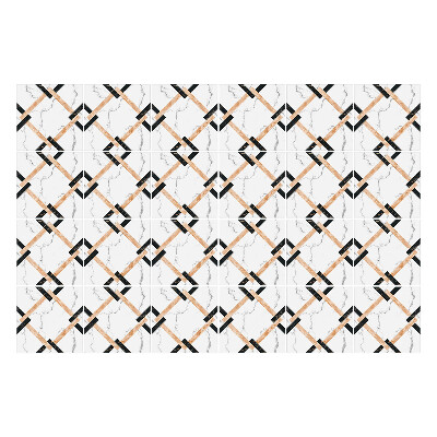 Samolepka na dlaždice Geometrické kosočtverce v mřížce