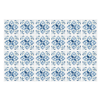 Samolepka na dlaždice Květinové ornamenty v dlaždicích