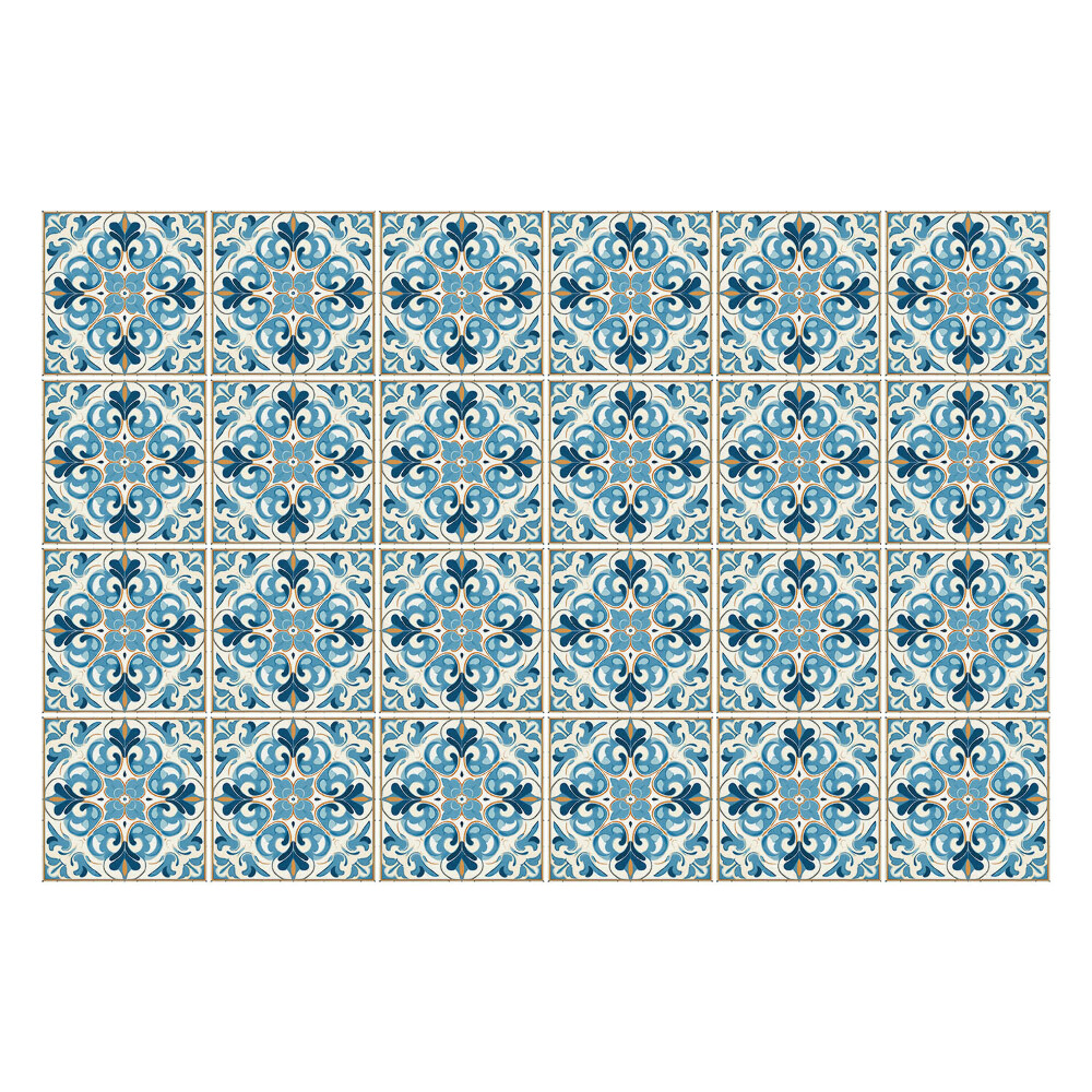 Nálepka na dlaždice Květinové ornamenty v síťovině