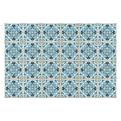 Nálepka na dlaždice Květinové ornamenty v síťovině