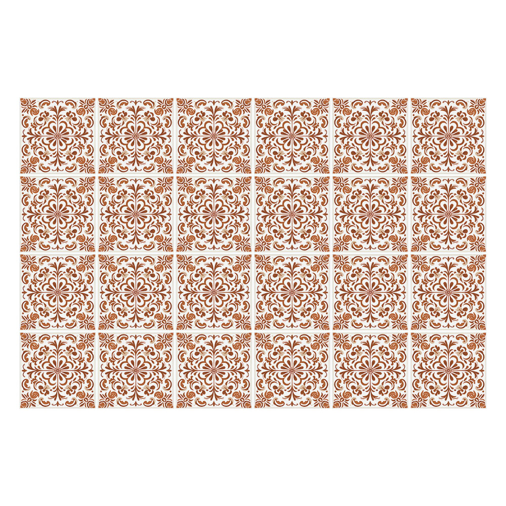 Nálepka na dlaždice Elegantní ozdoby ve čtvercích