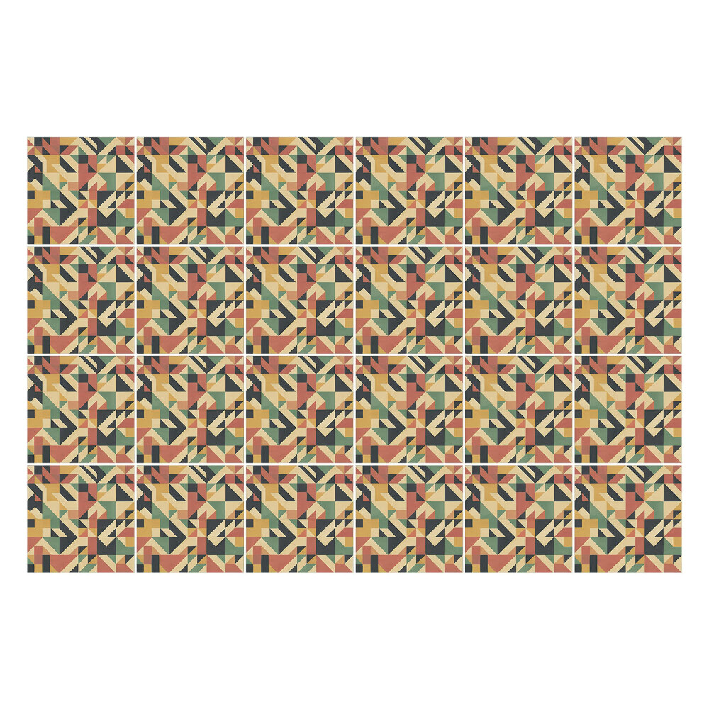 Samolepka na dlaždice Vintage geometrický vzor