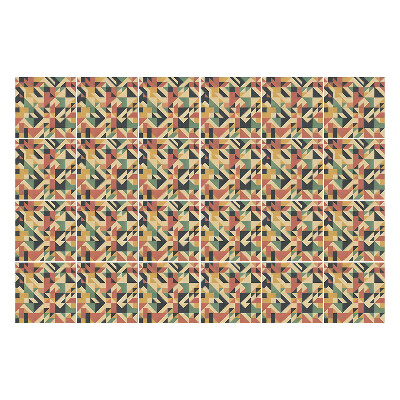 Samolepka na dlaždice Vintage geometrický vzor