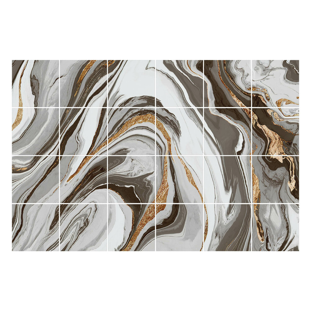 Samolepka na dlaždice Dynamické mramorové vlny