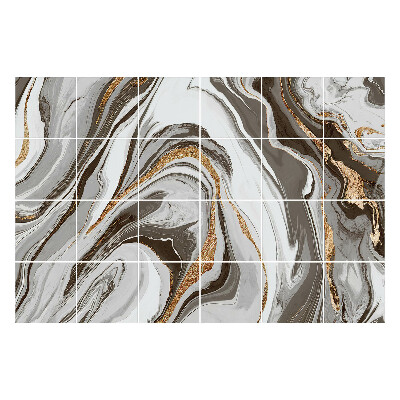 Samolepka na dlaždice Dynamické mramorové vlny