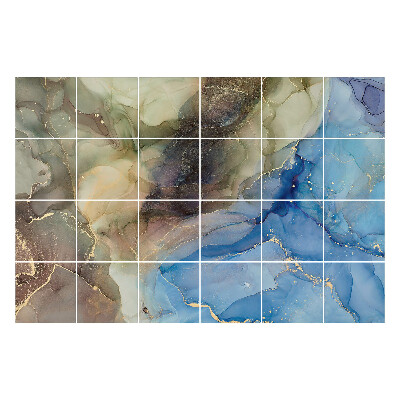 Nálepka na dlaždice Abstraktní barevné vlny