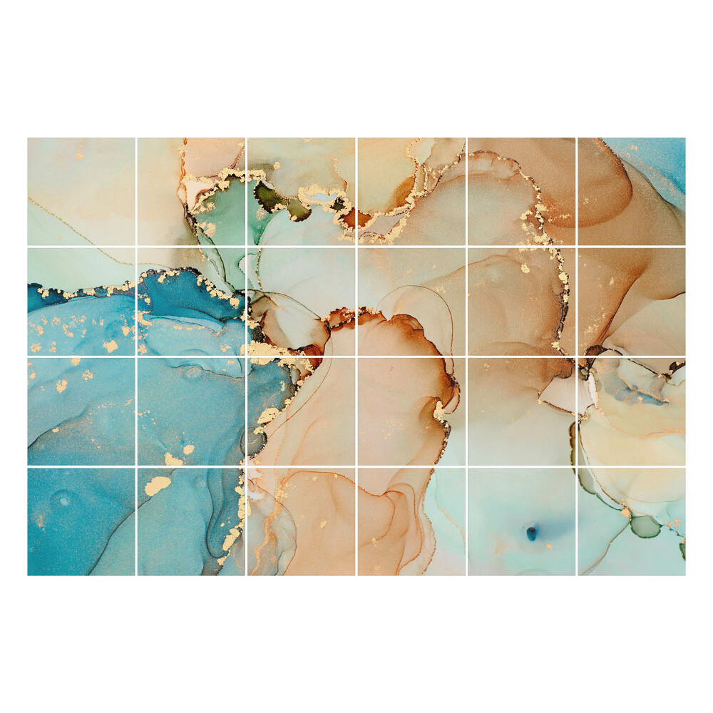 Samolepka na dlaždice Abstraktní tekuté tvary