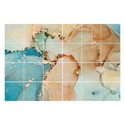 Samolepka na dlaždice Abstraktní tekuté tvary