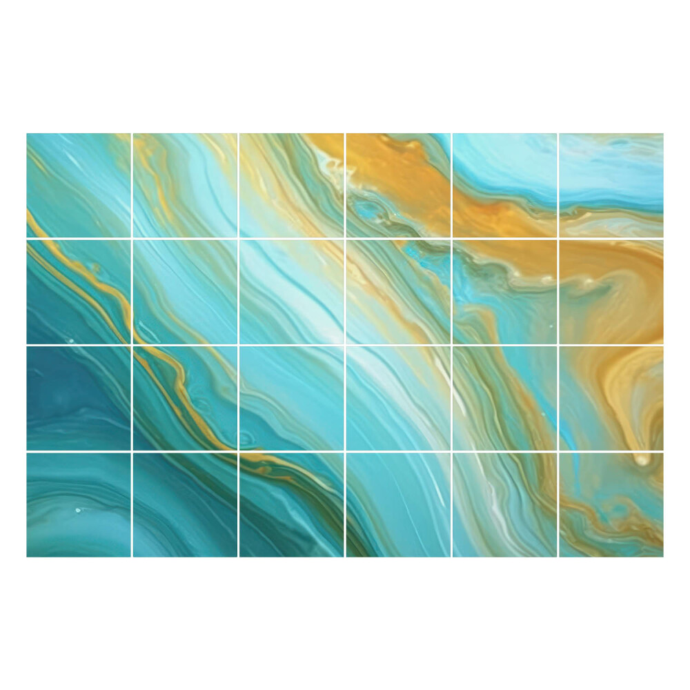 Nálepka na dlaždice Vlny abstraktních čar