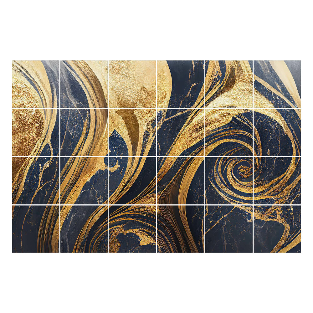 Nálepka na dlaždice Dynamické linie a spirály