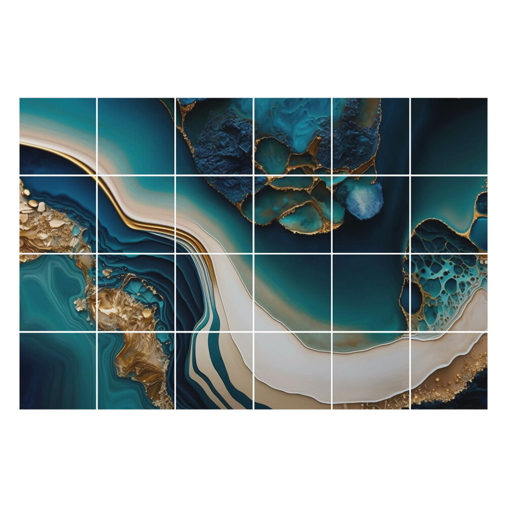 Nálepka na dlaždice Abstraktní vlny a skvrny