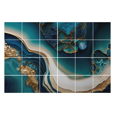 Nálepka na dlaždice Abstraktní vlny a skvrny