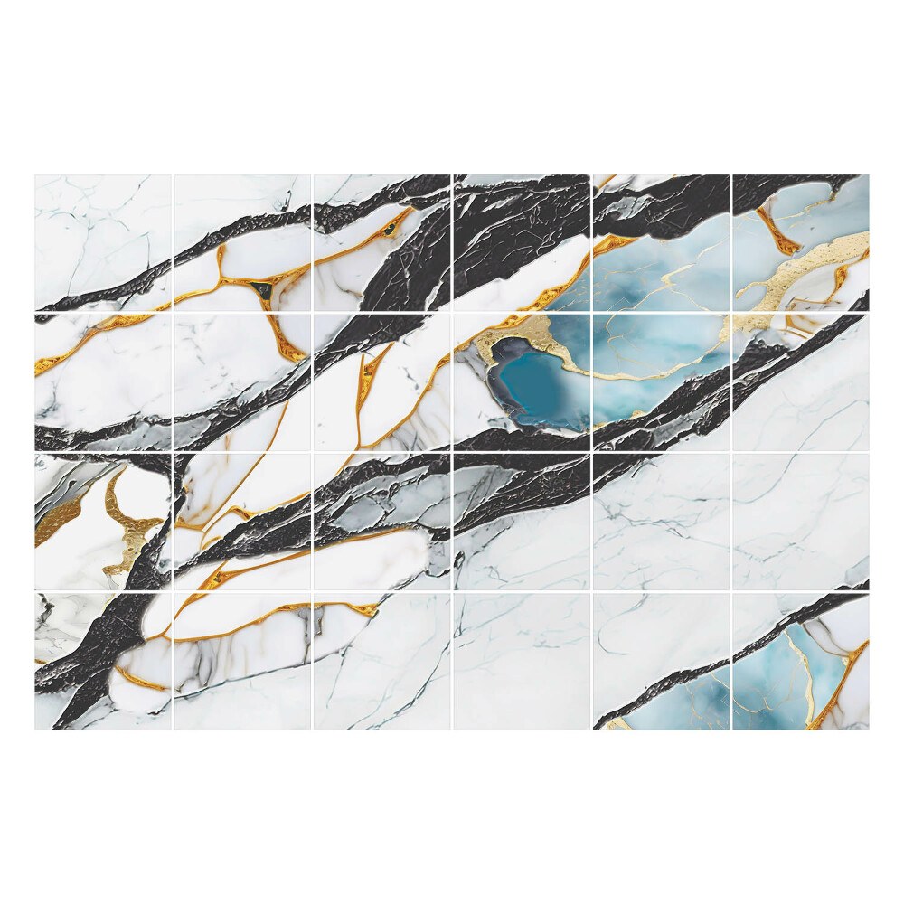 Samolepka na dlaždice Elegantní mramorová mozaika